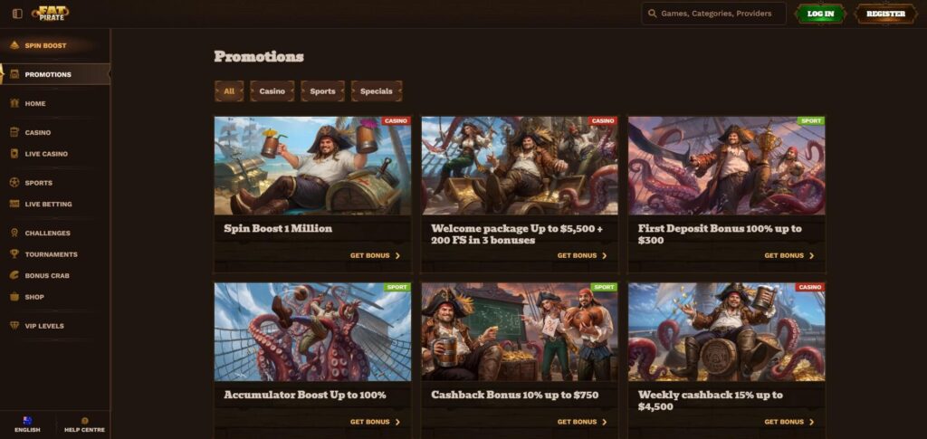 FatPirate Casino Bonus