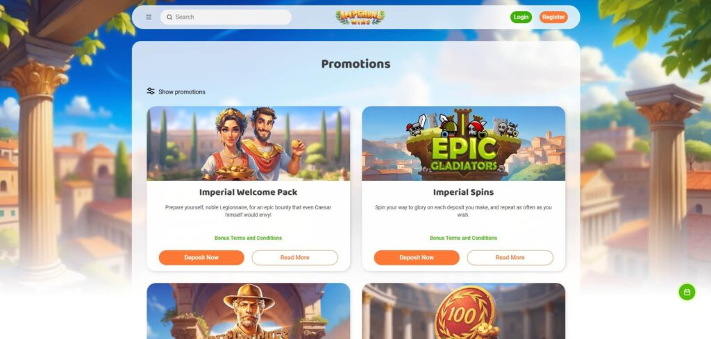 Imperial Wins Casino Bonus